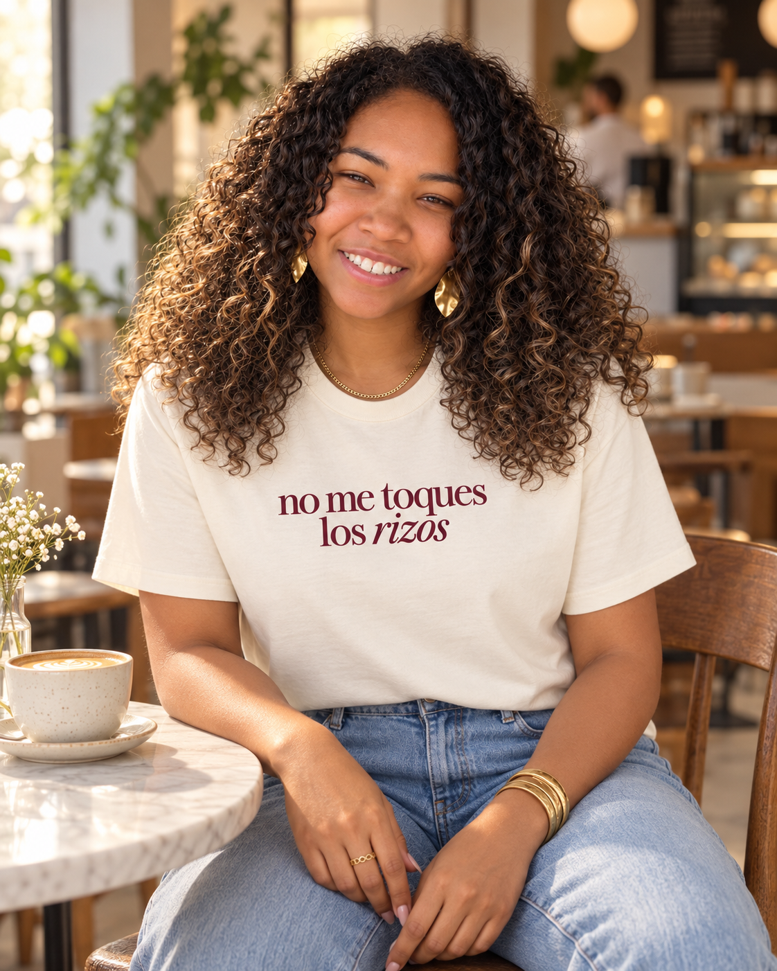 No Me Toques Los Rizos T-Shirt — "Mija Studio"