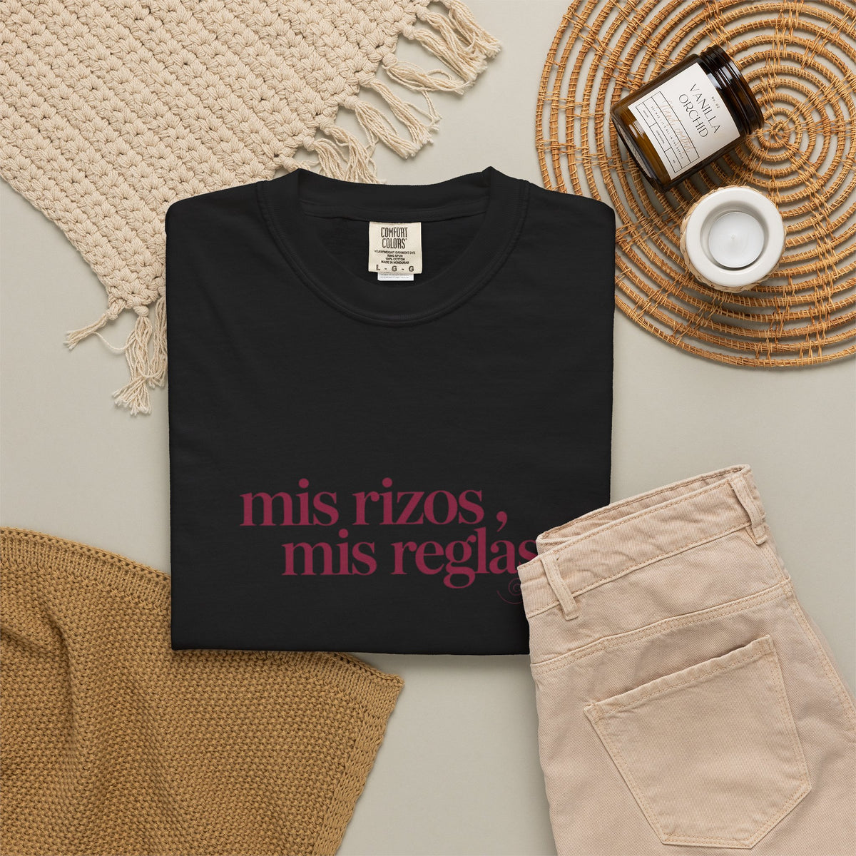 Mis Rizos, Mis Reglas “Mija” T-Shirt